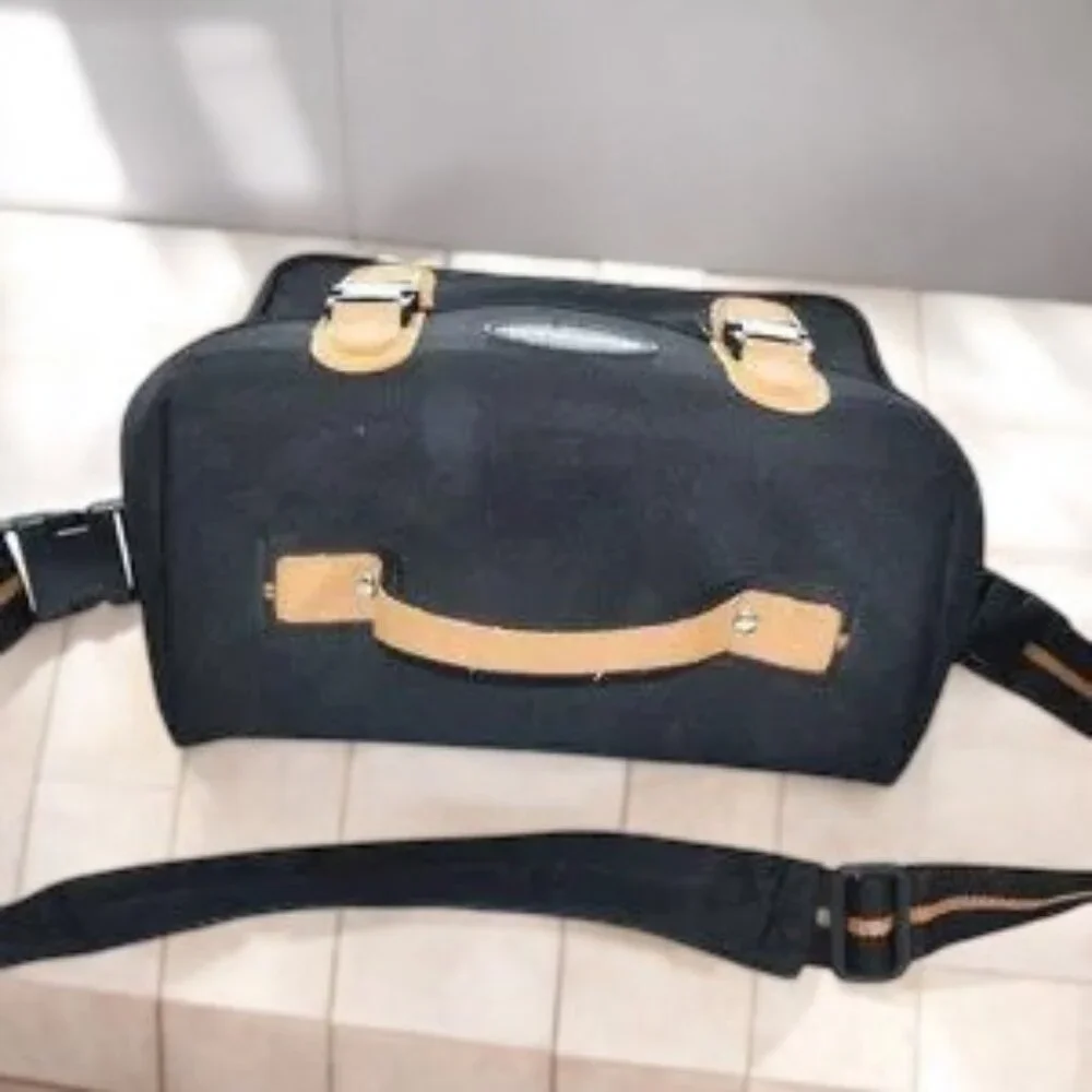 Vintage Quantaray Camera Bag Vegan Leather Trim